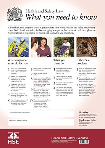 Seco Gesundheits- und Sicherheitsposter, A2 (420 x 594 mm), 0,5 mm, PVC, Weiß, FWC80 von SECO