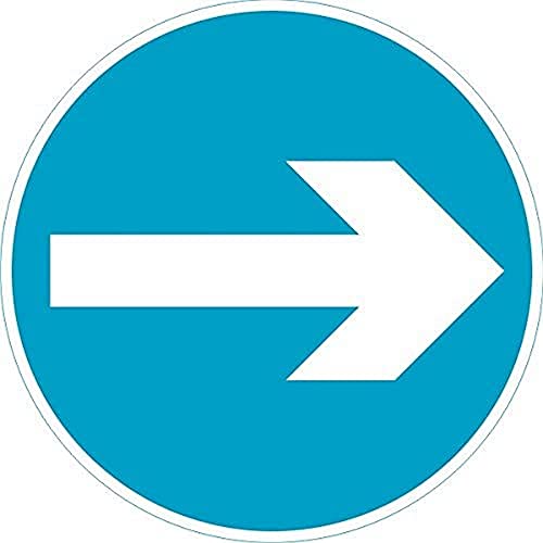 Seco Piktogramm "Turn Right" Verkehrsschild, 450 mm x 450 mm, 3 mm Aluminiumverbundwerkstoff von SECO