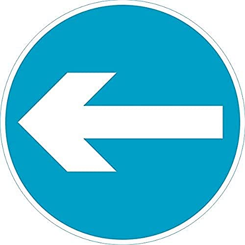 Seco Piktogramm "Turn left" Verkehrsschild, 450 mm x 450 mm – 3 mm Aluminiumverbundwerkstoff von SECO