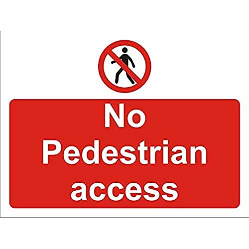 Seco Schild mit Aufschrift "No Pedestrian Access", 600 x 450 mm, 3 mm Schaumstoff-PVC von SECO