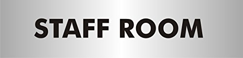 Seco Schild mit Aufschrift "Staff Room", 190 x 45 mm – 2 mm, Acryl mit gebürstetem Aluminium-Effekt Seco Schild mit Aufschrift "Staff Room", 190 x 45 mm – 2 mm, Acryl mit gebürstetem Aluminium-Effekt von SECO