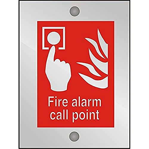 Seco Schild mit Feueralarm-Anzeige und Feuermelder, 200 mm x 150 mm, 5 mm, klares Acryl, mit abstehenden Befestigungen Seco Schild mit Feueralarm-Anzeige und Feuermelder, 200 mm x 150 mm, 5 mm, klares Acryl, mit abstehenden Befestigungen von SECO