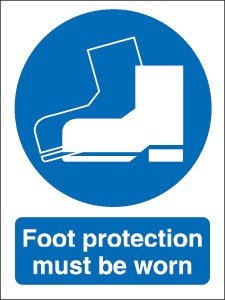 Stewart Superior Schild "Foot Protection Must Be Worn" selbstklebend von SECO