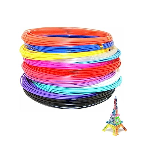 PLA aus 3D Stift Filament,3D Drucker Filament,1.75mm 3D Stift PLA Filament， für die meisten 3D Drucker und 3D Druckstifte，10 Farben，5m von SECOFE