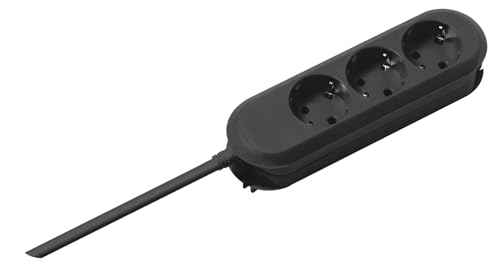 Bachmann Smart Steckdosenleiste Anschlussleitung (3-Fach, 5,0 m) schwarz von SECOMP
