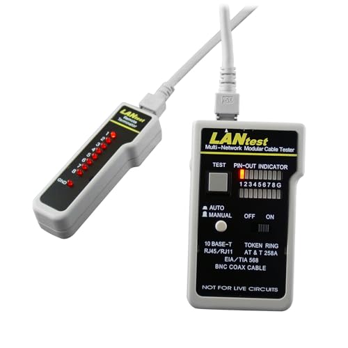 HOBBES LANTEST Multinetwork Kabeltester BNC/RJ45 LED-Display von VALUE