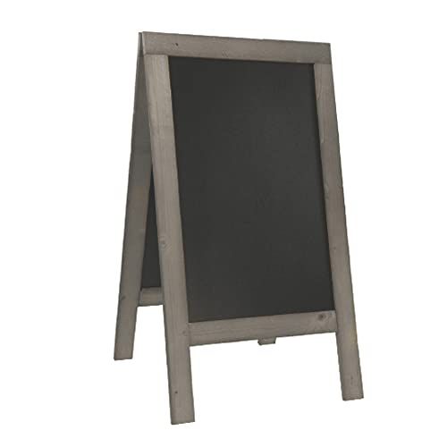 SECURIT - Doppelseitige Gehwegtafel aus Buchenholz „Nature“ - Tafel für Kreidemarker - Für Restaurants, Bars, Cafés Geschäfte - 75 x 135 cm - Grau SECURIT - Doppelseitige Gehwegtafel aus Buchenholz „Nature“ - Tafel für Kreidemarker - Für Restaurants, Bars, Cafés Geschäfte - 75 x 135 cm - Grau von SECURIT