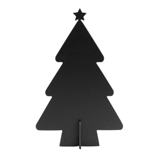 SECURIT Silhouet 3D Tafel Schiefer Baum schwarz 22 x 14 x 4 cm – INCL 3 Chalkmarkers von SECURIT