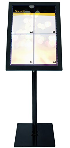 Securit MCS-4A4-BL-Set LED-Schaukasten Black Star, 4 x DIN A4 Seiten von SECURIT
