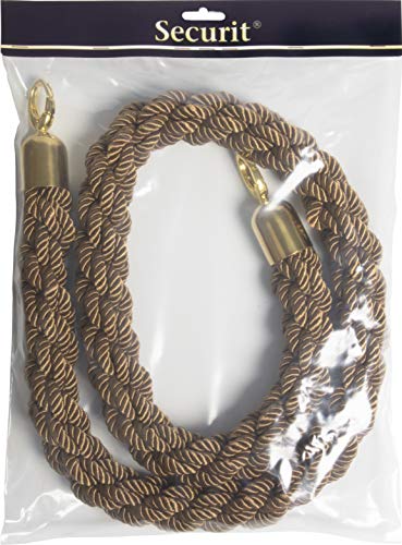 Securit Absperrsystem Classic-Seil, Bronze/Gold, Edelstahl, Braun Securit Absperrsystem Classic-Seil, Bronze/Gold, Edelstahl, Braun von SECURIT