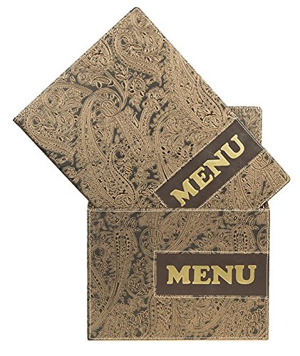 Securit Design Range Menükartenbox mit 10 Karten im A4-Format mit je einem doppelseitigem Einleger, Paisleymuster Securit Design Range Menükartenbox mit 10 Karten im A4-Format mit je einem doppelseitigem Einleger, Paisleymuster von SECURIT