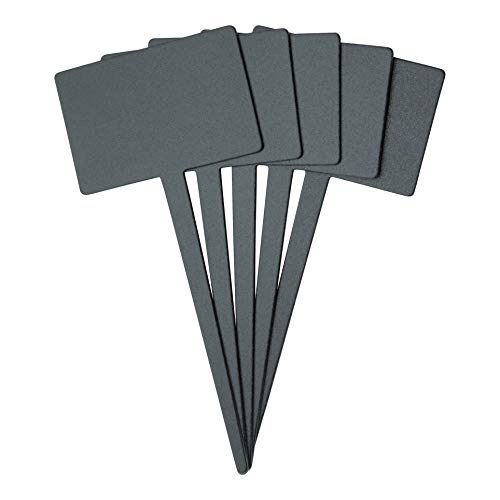 SECURIT - Silhouette TAG Gartenstecker 5er-Set + 1 Kreidemarker - Rechteckig - Doppelseitig - Für Cafés, Bars, Restaurants, Geschäfte - 18x8x0,1cm - Schwarz von SECURIT