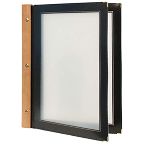 Securit MC-WRA4-BL Menühalter aus Holz, A4 mit 2 doppelseitigen Einsätzen, Schwarz Securit MC-WRA4-BL Menühalter aus Holz, A4 mit 2 doppelseitigen Einsätzen, Schwarz von SECURIT