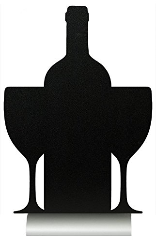 Securit Silhouette Wein Tisch Kreidetafel - Schwarz von SECURIT