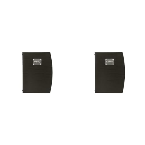 Securit Speisekarte Rio, DIN A4 Format, schwarz, mit einer doppelten Einlage für 4 Seiten, erweiterbar, robust und modern, leicht zu reinigen (Packung mit 2) von SECURIT