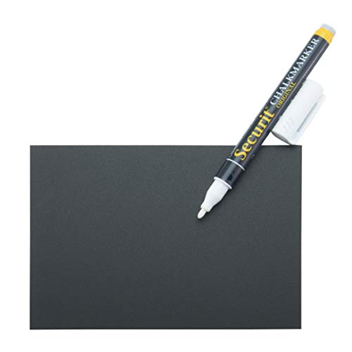 Securit TAG-A6-WT Kreidetafelschild DIN A6, Schwarz, 20er Set Securit TAG-A6-WT Kreidetafelschild DIN A6, Schwarz, 20er Set von SECURIT