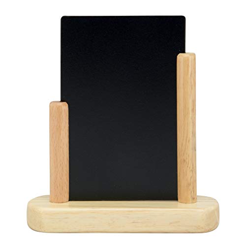 SECURIT - Tischtafel - Doppelseitige Menükartentafel - Buchenholzausführung, lackiert - Für Cafés, Bars, Restaurants - 10 x 15 cm - Naturfarben von SECURIT