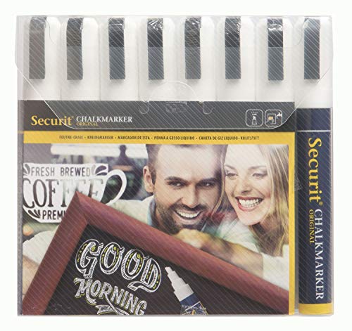 Securit Whiteboard-Marker, abwischbar, 6 mm, für Schreibgeräte/Zeichnungen, Weiß Lieferumfang: 8 Stück Securit Whiteboard-Marker, abwischbar, 6 mm, für Schreibgeräte/Zeichnungen, Weiß Lieferumfang: 8 Stück von SECURIT