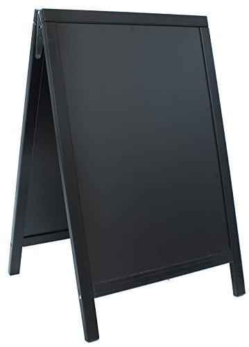 Witterungsbeständige Gehwegtafel/Standtafel/Sandwichboard/Aufsteller/Kundenstopper, schwarz | Gr. 55 cm x 85 cm von SECURIT