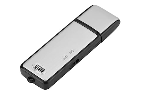 Digitales Diktiergerät, USB, Mini-Spionage-Recorder mit 8 GB Speicher, ideal für Meetings, Interviews, Konferenzen von SECURITY TOYS