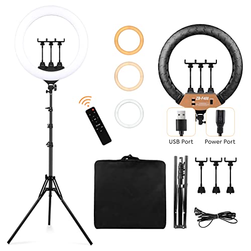 22'' LED Ring Light 3200-6500K Lighting Kit 600pcs LED Beads with Light Stand & 3 Phone Holders for Smartphone YouTube Tik Tok Live Stream Portrait Makeup Vlog Video Photography 22'' LED Ring Light 3200-6500K Lighting Kit 600pcs LED Beads with Light Stand & 3 Phone Holders for Smartphone YouTube Tik Tok Live Stream Portrait Makeup Vlog Video Photography von SEDGEWIN