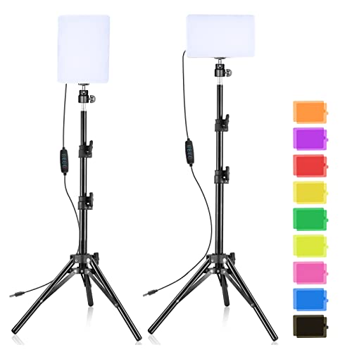 LED Videolicht 2 Pack, SEDGEWIN Dimmbare 7000K Fotolicht Streaming Licht USB Videoleuchte mit 9 Farbfiltern Stativ mit Kugelkopf für Fotografie/Videokonferenz Beleuchtung/Streaming Zubehör/YouTube LED Videolicht 2 Pack, SEDGEWIN Dimmbare 7000K Fotolicht Streaming Licht USB Videoleuchte mit 9 Farbfiltern Stativ mit Kugelkopf für Fotografie/Videokonferenz Beleuchtung/Streaming Zubehör/YouTube von SEDGEWIN