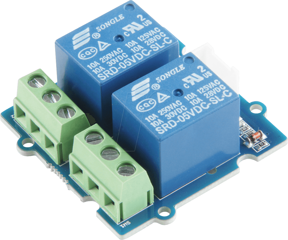 GRV RELAY 2CH - Entwicklerboards - Relais, 2 Kanäle, SRD-05VDC-SL-C von SEEED