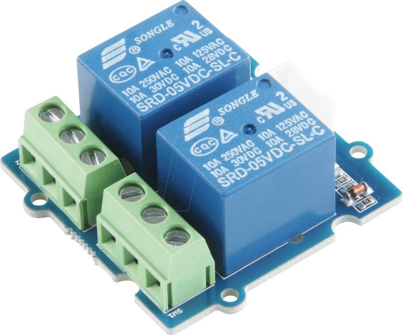 GRV RELAY 2CH - Entwicklerboards - Relais, 2 Kanäle, SRD-05VDC-SL-C von SEEED