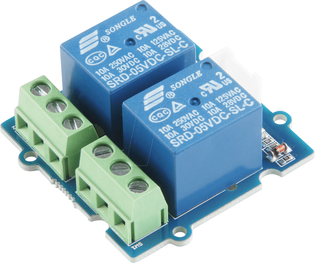 GRV RELAY 2CH - Entwicklerboards - Relais, 2 Kanäle, SRD-05VDC-SL-C GRV RELAY 2CH - Entwicklerboards - Relais, 2 Kanäle, SRD-05VDC-SL-C von SEEED