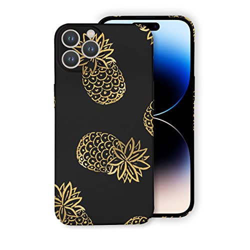 SEEKJOYS Handyhülle Goldenes Ananas-Design für iPhone 14 Pro, Kunstdruck, Ganzkörperdruck mit Kameraschutz, stoßfest, strapazierfähig, Schutzhülle 6,1 Zoll, mehrfarbig SEEKJOYS Handyhülle Goldenes Ananas-Design für iPhone 14 Pro, Kunstdruck, Ganzkörperdruck mit Kameraschutz, stoßfest, strapazierfähig, Schutzhülle 6,1 Zoll, mehrfarbig von SEEKJOYS
