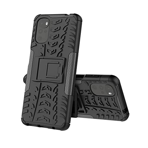 SEEKO Hülle für Motorola Moto G22, Militärstandard Strapazierfähig Robust Handyhülle Outdoor Stoßfest Handy Case Schutzhülle mit Stabilem Ständer - Schwarz von SEEKO