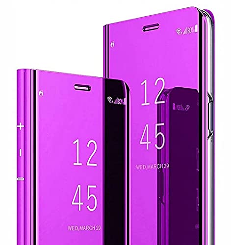 SEEKO Hülle für Samsung Galaxy M53 5G, Handyhülle Clear View Cover Spiegel Flip PU Leder Hülle Plating PC Schutzhülle mit Hart Standfunktion - Lila SEEKO Hülle für Samsung Galaxy M53 5G, Handyhülle Clear View Cover Spiegel Flip PU Leder Hülle Plating PC Schutzhülle mit Hart Standfunktion - Lila von SEEKO