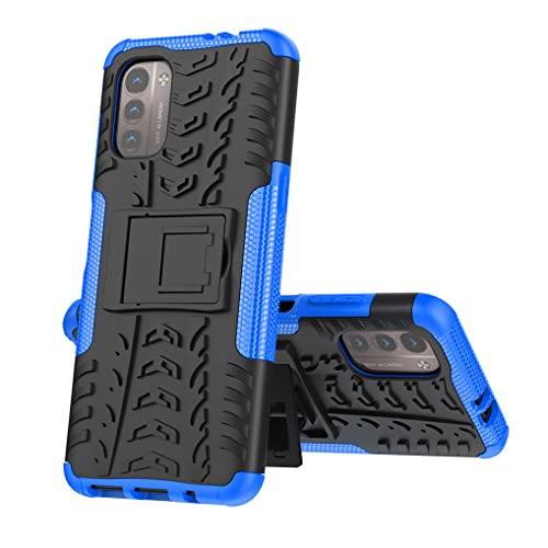 SEEKO Schutzhülle für Nokia G21/Nokia G11, vollständige Schutzhülle, aus TPU + PC, stoßfest, mit unsichtbarer Halterung und Ständer [Serie Armor Hülle] – Blau von SEEKO