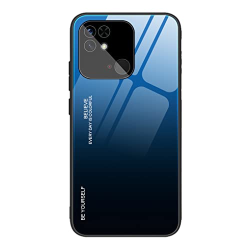 SEEKO Schutzhülle für Xiaomi Redmi 10C, ultradünn, Silikon, TPU, weich, Bumper, Rückseitenschutz, Farbverlauf, aus Hartglas, stoßfest, Blau von SEEKO