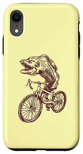 Hülle für iPhone XR Moray Aal Radfahren Fahrrad Lustig Biker Fisch Biking Cool Bike von SEEMBO