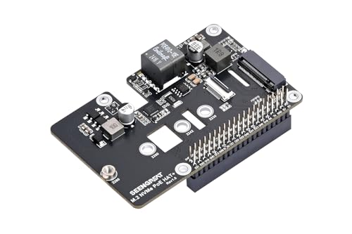 Fits Raspberry Pi 5 M.2 NVMe PoE HAT+ PCIe SSD Interface Expansion Board – Supports NVMe SSD Boot, PoE Power Supply, Gen2/Gen3, 2230/2242/2260/2280 M.2 SSD Sizes Fits Raspberry Pi 5 M.2 NVMe PoE HAT+ PCIe SSD Interface Expansion Board – Supports NVMe SSD Boot, PoE Power Supply, Gen2/Gen3, 2230/2242/2260/2280 M.2 SSD Sizes von SEENGREAT