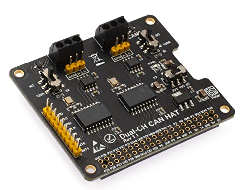 SEENGREAT 2-Channel Can Bus Expansion HAT Module for Raspberry Pi Zero/Zero W/Zero WH/2B/3B/3B+/4B, Adopting 2-Channel CAN Interface, MCP2515 and ATA6561 Dual Chips Allow 2-CH Can Communication von SEENGREAT