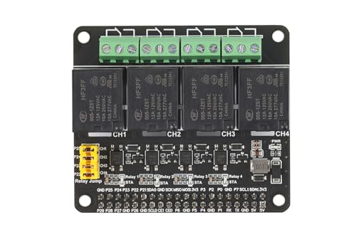 SEENGREAT 4 Channel Relay Module DC3.3V/5V with Optocoupler for Raspberry Pi Zero/Zero W/Zero WH/2B/3B/3B+/4B Loads up to 5A 250V, 40pin GPIO Interface von SEENGREAT