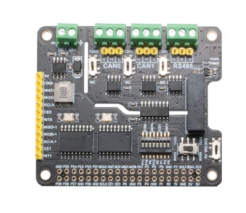 SeenGreat Isolated RS485 CAN HAT for Raspberry Pi Series 2-Ch CAN+1-Ch RS485 Adopts MCP2515 + SN65HVD230 Dual Chips Multiple Protection Circuits SPI Interface Slide Switch for 3.3V/5V Level von SEENGREAT
