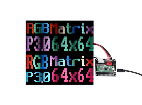 SeenGreat RGB Full-Color LED Matrix Panel Display 64 64 Pixels for Raspberry Pi Raspberry Pi Pico ESP32 Ardui with Adapter Board Directly Plug and Play von SEENGREAT