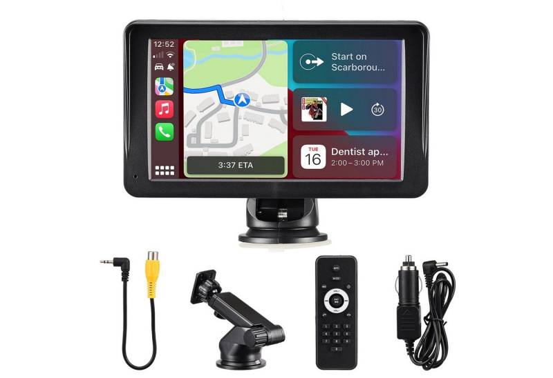 SEEZSSA 7 Zoll tragbare drahtlose Carplay Auto MP5 Spieler PKW-Navigationsgerät (Multimedia bluetooth Stecker Karte Host 5300A mit Fernsteuerung) von SEEZSSA