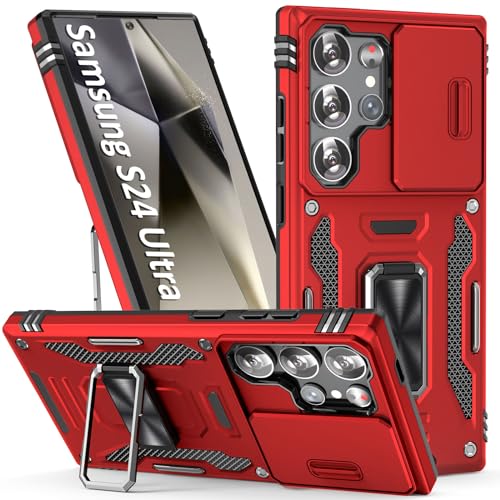 SEFING Schutzhülle für Samsung Galaxy S24 Ultra Handyhülle Samsung S24 Ultra Hülle mit Kameraabdeckung, mit Ringhalter Kickstand, mit magnetischer Autohalterungsfunktion, für Samsung Galaxy S 24 Ultra SEFING Schutzhülle für Samsung Galaxy S24 Ultra Handyhülle Samsung S24 Ultra Hülle mit Kameraabdeckung, mit Ringhalter Kickstand, mit magnetischer Autohalterungsfunktion, für Samsung Galaxy S 24 Ultra von SEFING