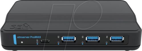 SEH UTN PROMAX - Geräteserver, 1x RJ45, 4x USB 3.2 Gen 1 von SEH