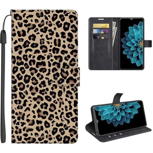 SEHEYA Klapphülle für Xiaomi Redmi Note 13 Pro 5G Lederhülle Handyhülle mit Motiv Muster Flip Brieftasche 3 Kartenhüllen Handy Hülle Schutzhülle Wallet Case, Leopard Print von SEHEYA