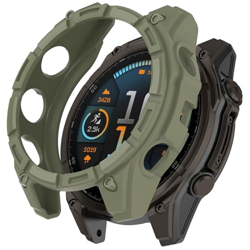 SEIAIYG Hülle Kompatibel mit Garmin Tactix 8 51mm SOLAR, Weiche TPU Stoßfeste Schutzhülle für Uhrenlünette - Grün SEIAIYG Hülle Kompatibel mit Garmin Tactix 8 51mm SOLAR, Weiche TPU Stoßfeste Schutzhülle für Uhrenlünette - Grün von SEIAIYG