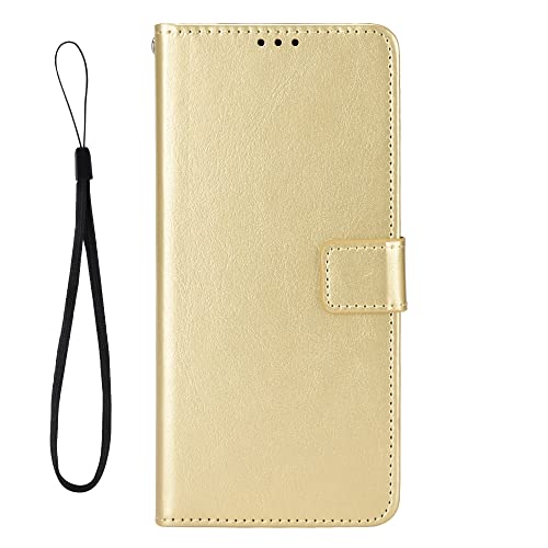 SEIAIYG Hülle für Ulefone Note 16 Pro, Hochwertige Flip Wallet Handyhülle PU Leder Tasche Case mit Standfunktion, Schutzhülle für Ulefone Note 16 Pro Handy Hüllen (Gold) von SEIAIYG