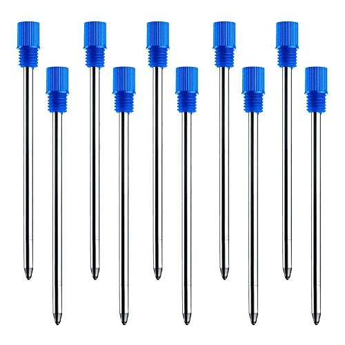 10 Stück 0,7 mm blaue Tinte Stifte Ersatzminen für glatte Schreibarbeiten, austauschbare Kugelschreiberminen für Metall-Diamant-Kristall-Kugelschreiber von SEIWEI