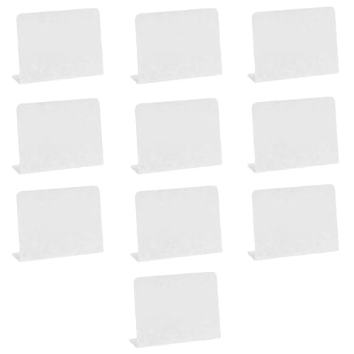 10 Stück Mini Kreidetafeln zum Beschriften, 100 mmx75 mm L-förmige Preisschilder Aufsteller Buffet Schilder Tischplatte für Buffet Hochzeit Party (Weiß) von SEIWEI
