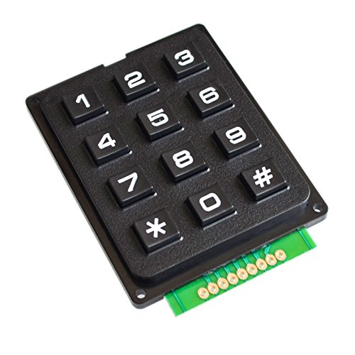 3 x 4 Matrix Array Keypad, Schwarze Externe Membran Tastatur Modul Schalter mit 12 Tasten für MCU von SEIWEI