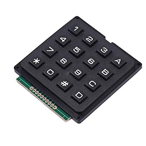 4 x 4 Matrix Array Keypad, schwarze externe Membran Tastatur Modul Schalter mit 16 Tasten für MCU von SEIWEI